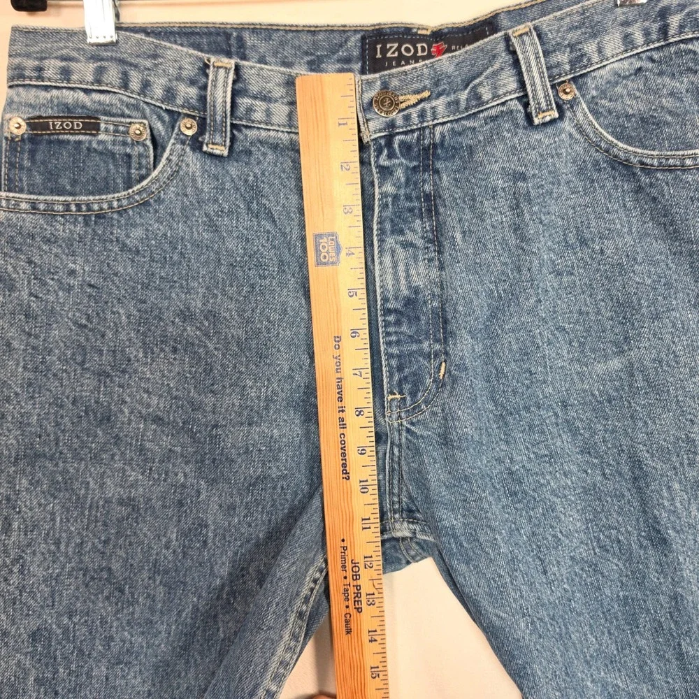 Vintage IZOD Jeans Men's 36x32 Light Wash Relaxed Fit Straight Leg Denim Classic